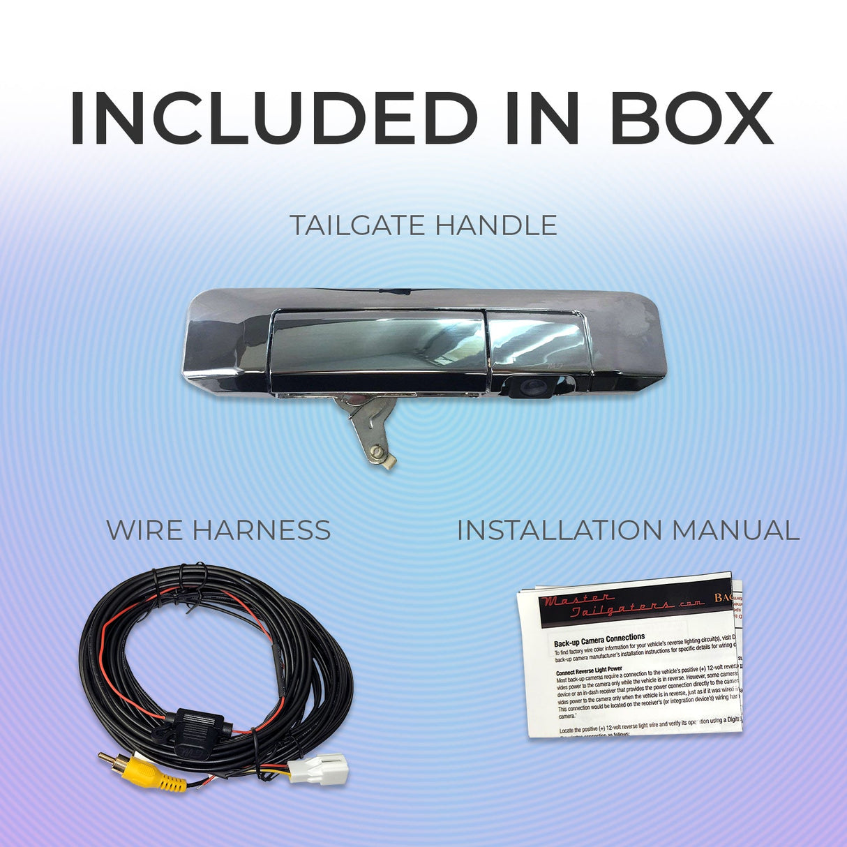 Toyota Tacoma (2005-2014) Chrome Replacement Tailgate Handle with Backup Camera