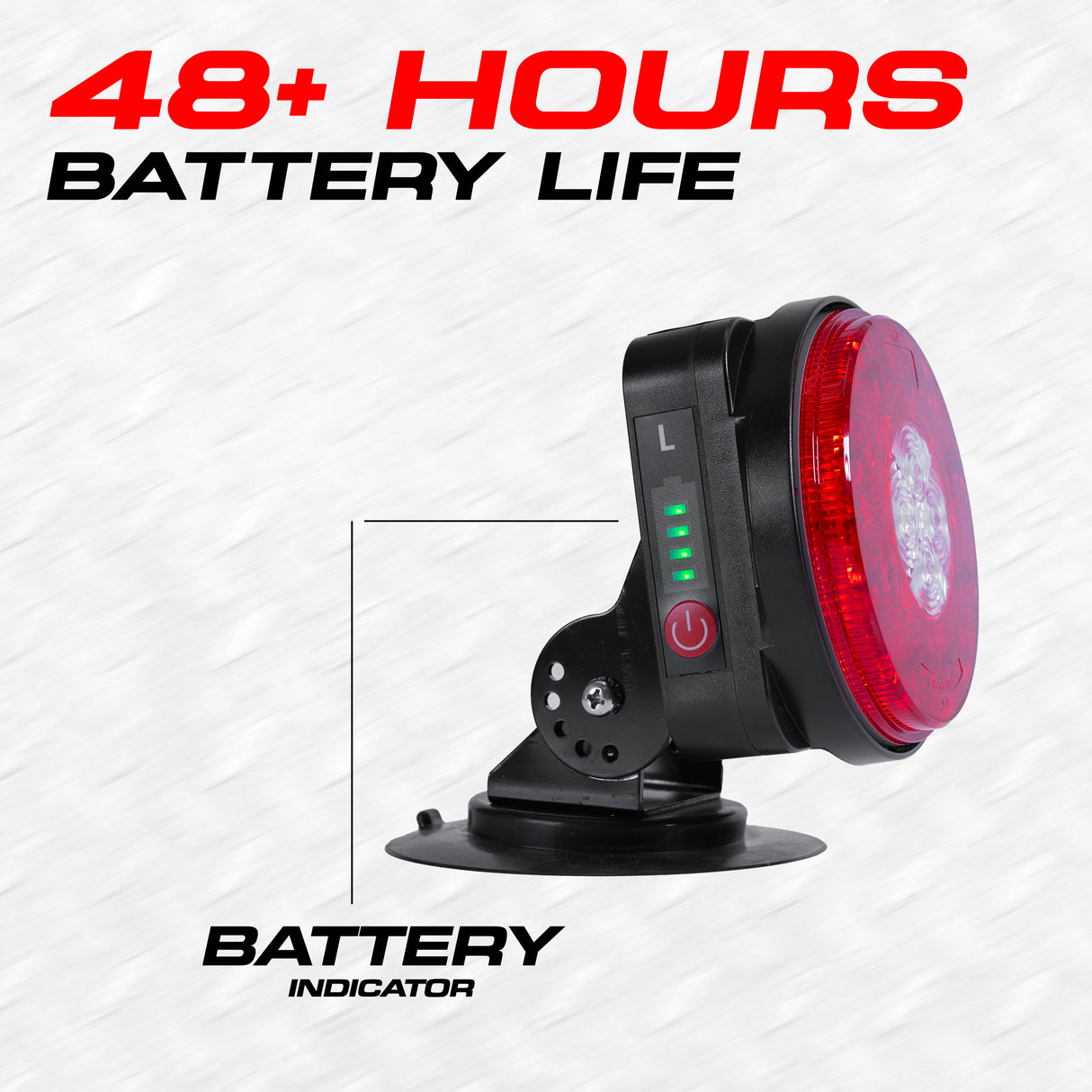 PartsMT Wireless Pivot Tow Lights with Battery | Multi Functional Signal Lights | Sturdy Magnetic Mount | 7 Pin Blade Round Adapter Connection w/USB | Reverse Lights Function