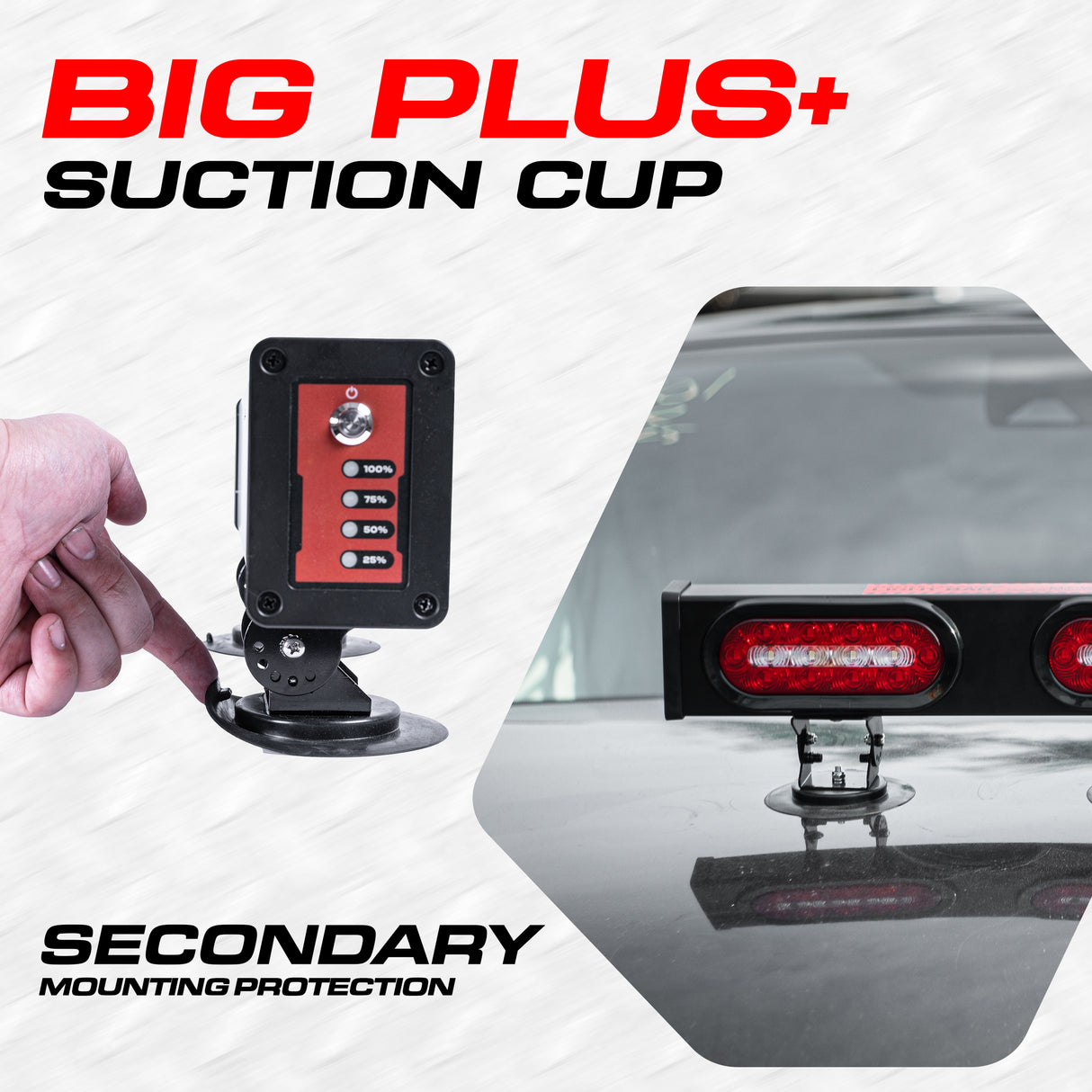 PartsMT 20" Wireless Pivot Tow Double Light Bar | Ultra Bright LED | Multi Functional Signal Lights | Sturdy Magnetic Mount | 7 Blade Round Connection | Reverse Lights Function