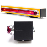 Wireless Trailer Tow Light Bar 19"- Magnetic Mount - Ultra Bright LED with 4 Pin Round Hitch Transmitter