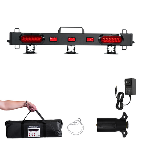 PartsMT 36" Wireless Tow Double Light Bar with Camera | Choice of 4 Pin Round or 7 Pin Round (Copy)
