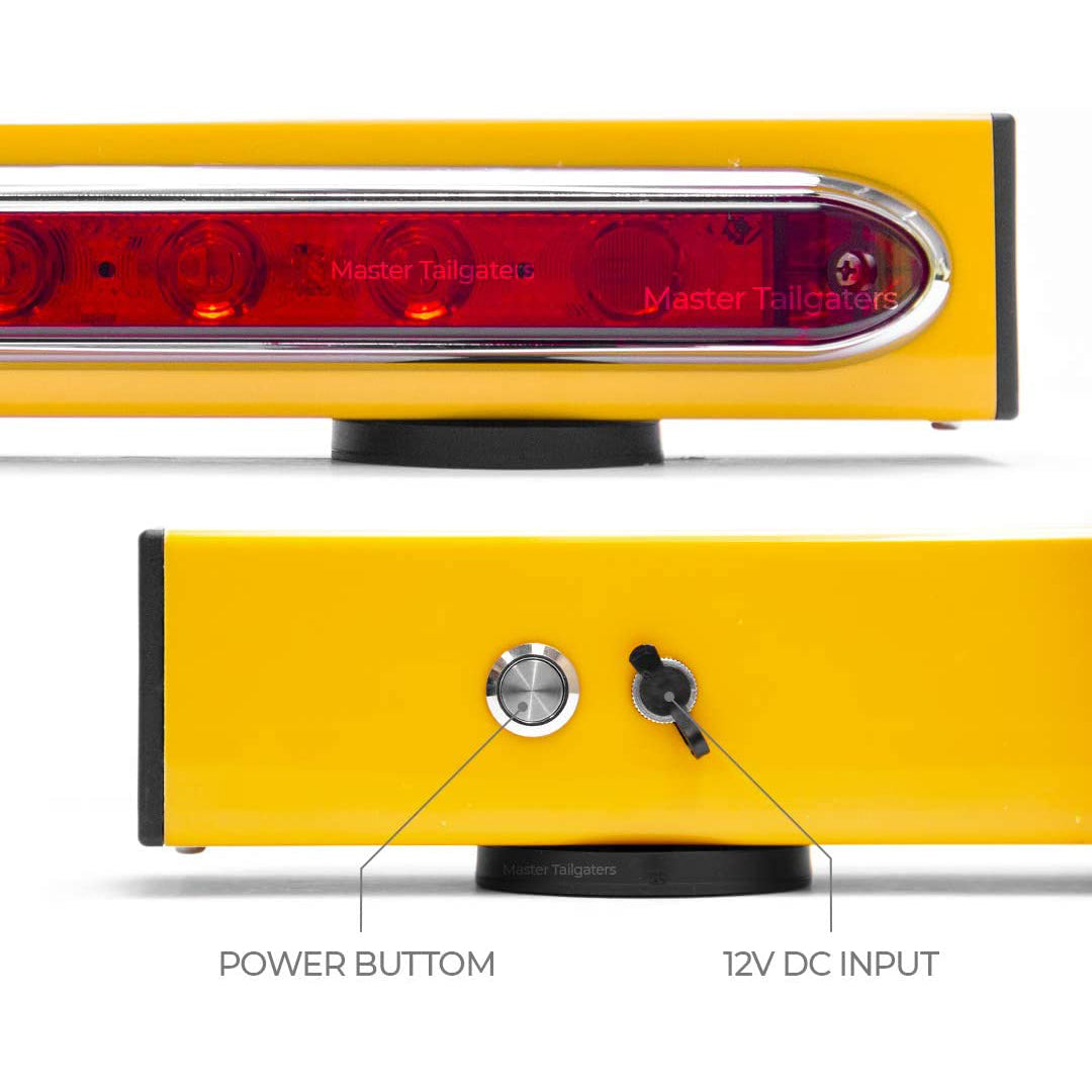 Wireless Trailer Tow Light Bar 19"- Magnetic Mount - Ultra Bright LED with 4 Pin Round Hitch Transmitter