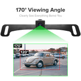 PartsMT 10.5" OEM Rear View Mirror with 4.3" LCD Screen and 170° Backup Camera | Rearview Universal Fit | Auto Adjusting Brightness LCD | Anti Glare | Full Original Mirror Replacement