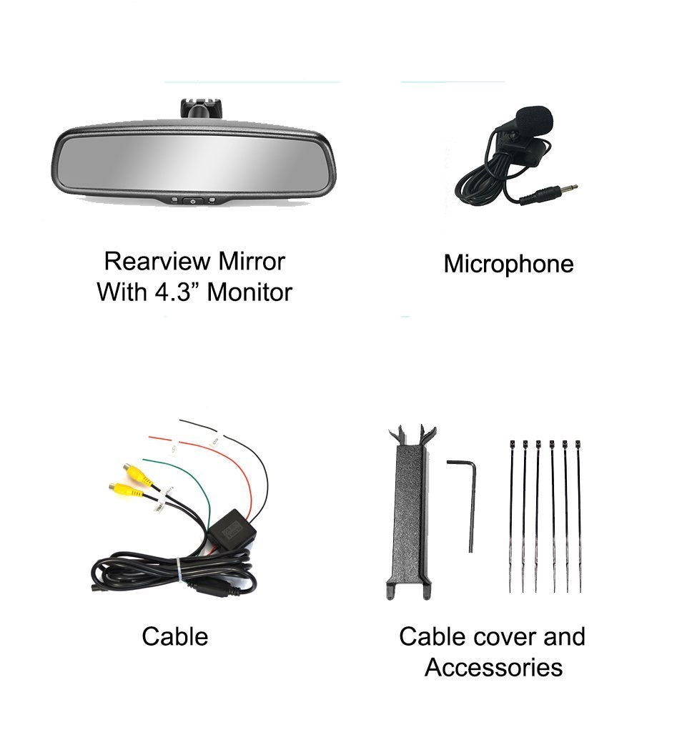 Master Tailgaters OEM Rear View Mirror with 4.3" Auto Bright LCD and Bluetooth - Master Tailgaters