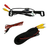 Small License Plate Frame Backup or Front Camera with 8 IR LED Night Vision, IP68 Waterproof, and 170° Wide Angle Camera