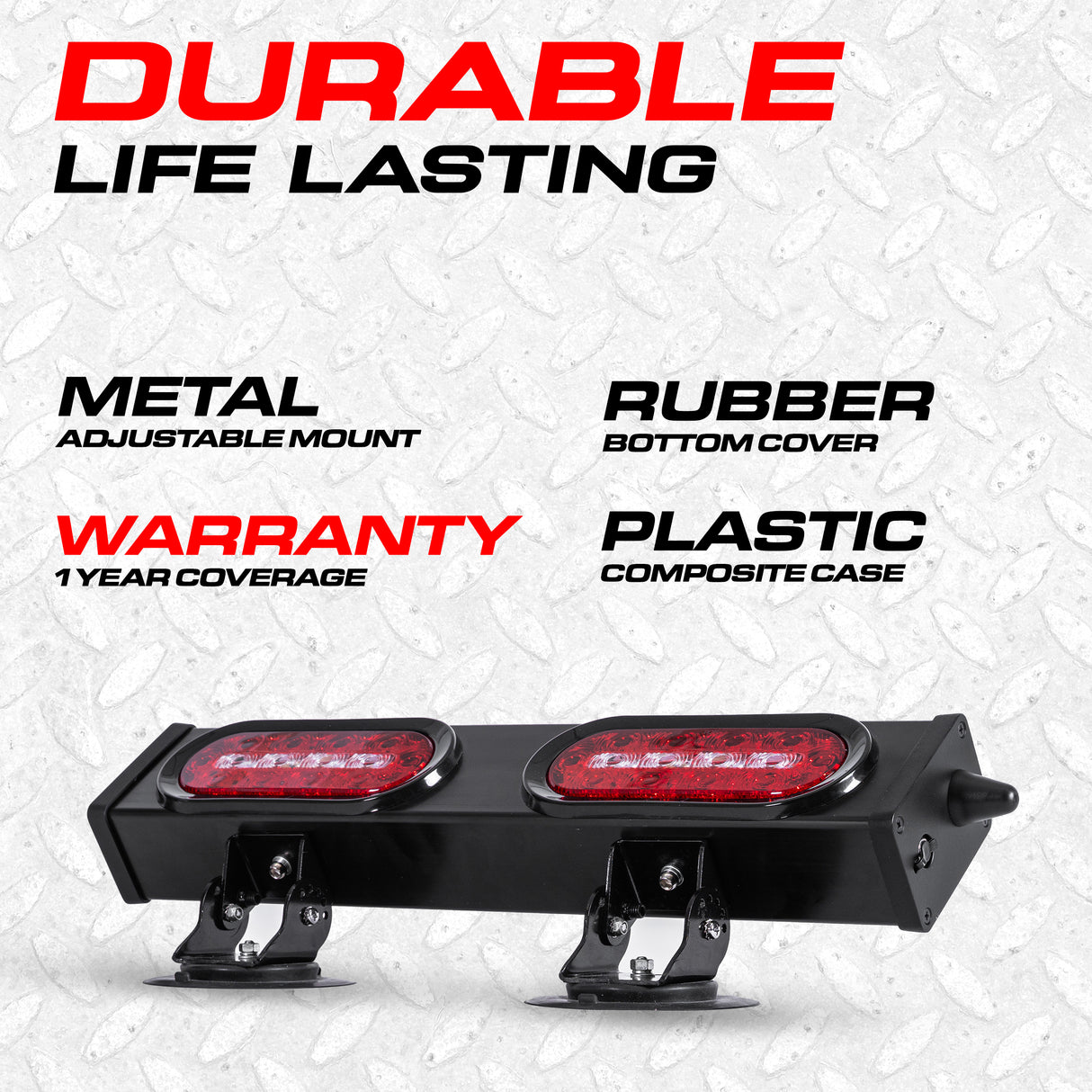 PartsMT 20" Wireless Pivot Tow Double Light Bar | Ultra Bright LED | Multi Functional Signal Lights | Sturdy Magnetic Mount | 7 Blade Round Connection | Reverse Lights Function