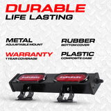 PartsMT 20" Wireless Pivot Tow Double Light Bar | Ultra Bright LED | Multi Functional Signal Lights | Sturdy Magnetic Mount | 7 Blade Round Connection | Reverse Lights Function