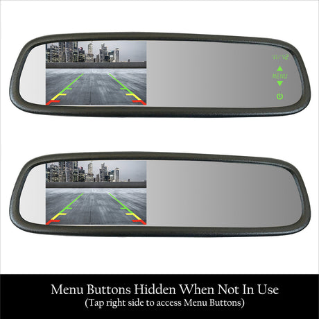 Master Tailgaters Sleek Rear View Mirror with Ultra Bright 4.3" Auto Adjusting Brightness LCD - Universal Fit - Master Tailgaters