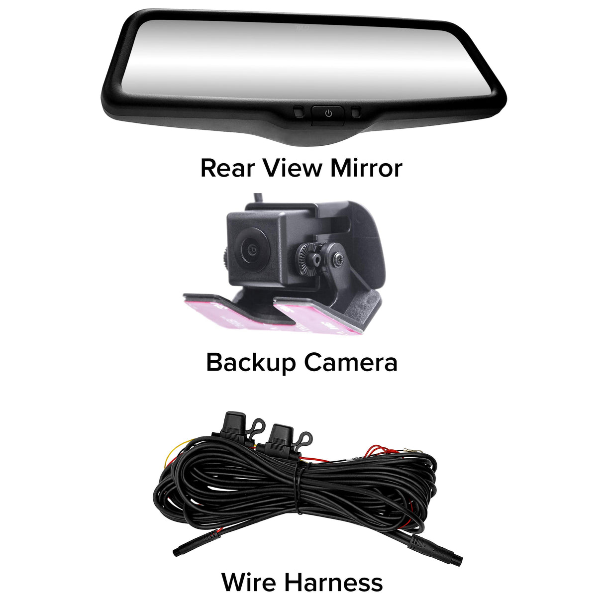 PartsMT 10" OEM Rear View Mirror Dash Cam with 10" LCD Screen | Rearview Universal Fit | 1080p 30fps HD DVR | Dual Way Video Recorder with WiFi | Anti Glare | 1080p Backup Camera Included