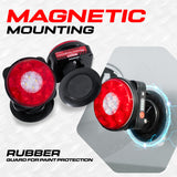 PartsMT Wireless Pivot Tow Lights with Battery | Multi Functional Signal Lights | Sturdy Magnetic Mount | 7 Pin Blade Round Adapter Connection w/USB | Reverse Lights Function