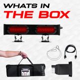 PartsMT 20" Wireless Pivot Tow Double Light Bar | Ultra Bright LED | Multi Functional Signal Lights | Sturdy Magnetic Mount | 4 Pin Flat Connection