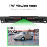 License Plate Frame Front or Backup Camera with 8 IR LED Night Vision, Metal Construction, 170° Wide Angle Camera, Waterproof